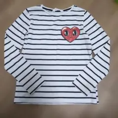長袖カットソー　ロンT 春秋　女の子　ボーダー　130cm