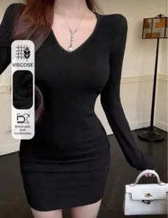 SHEIN ミニワンピース ブラック