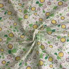 綿生地【108×50】ローン グリーン花柄（R/MC）