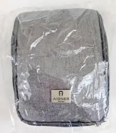 AIGNER　アメニティ　トラベルポーチ　ビジネスクラス　グレー　バッグ