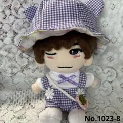 ちびぬい服　紫くま耳帽子のセット　いちごポシェット付きNo.1023-8