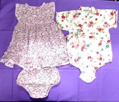 花柄ワンピース(babyGAP)　花柄甚平(エルフィンドール)