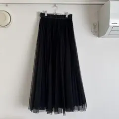 【夏の５％オフセール！】 UNITED ARROWS ブラック チュールスカート