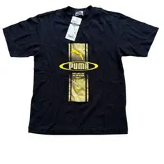 90s ビンテージ PUMA Tシャツ ブラック ゴールド 160のサムネイル