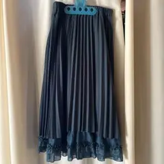 axesfemme ダークグリーン プリーツスカート