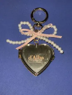 d'Alba ハート型ミラー付きチャーム