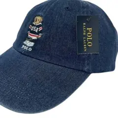 新品 Polo Ralph Laurenラルフローレン ポロベア デニムキャップ
