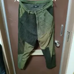 glamb 異素材パンツ Sサイズ カーキ 裏地付き