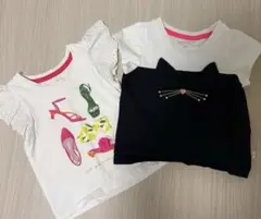 美品　kate spade キッズ　tシャツ 100 靴　トップス　フリル　猫
