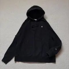 Champion 00s リバースウィーブ パーカー 目あり ブラック XL