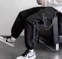 ☆新品☆ ジョガーパンツ ストリート チェーン バックル ボトムス 韓国