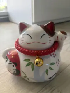 祝願猫 貯金箱 縁起物 だるまデザイン