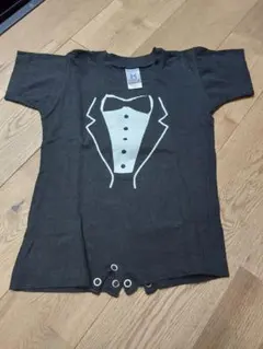 タキシードプリントTシャツ 黒