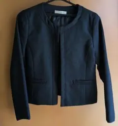 GLACIER ネイビー ノーカラージャケット L