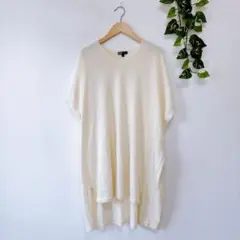 【ユニクロ×セオリー】3Dエクストラファインメリノチュニック ゆったり（M）白