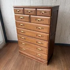 美品 起立木工 キリツ タモ リビングチェスト タンス 箪笥 チェスト