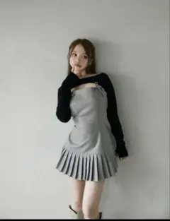 andmary Karen knit set mini dress grey M