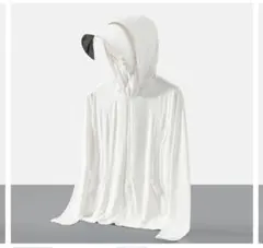 【未使用に近い】UVカット フードパーカー ホワイト