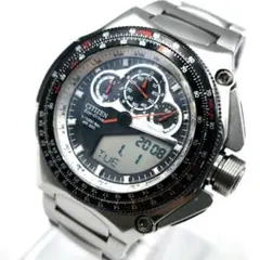 稼働】CITIZEN U700 エコドライブ クロノグラフ 電波ソーラー 時計 