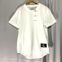 未使用 Calvin Klein タグ付き 白 ワンポイントTシャツ 半袖 M