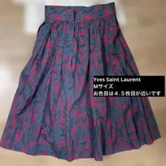 Yves Saint Laurent 柄　フレアスカート　M ヴィンテージ