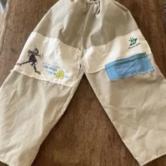 柿渋染め新作もんぺイージーパンツハンドメイド　フリーサイズ一点物