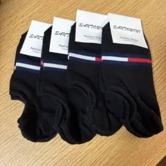 SANTORINI コットンストライプソックス 4足セット