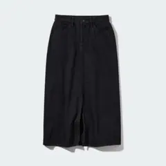 デニムロングスカート黒