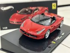 難あり Hot Wheels フェラーリ 458 Spider 赤 1/43