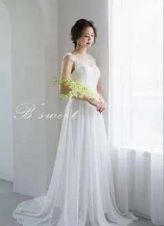 B'sweet ウェディングドレス　 Aライン　エンパイアドレス白 二次会