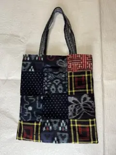 久留米絣のパッチワーク2wayリュックバッグ 久留米絣のパッチワーク2wayリュック - バッグ割引