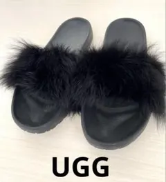 UGG サンダル　ファー　ブラック