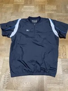 Mizuno ジッパー付き半袖ウェア L ネイビー
