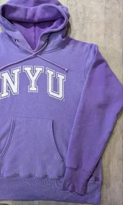 s*i様 【MADE IN USA】Champion NYUロゴ パーカー 茄子