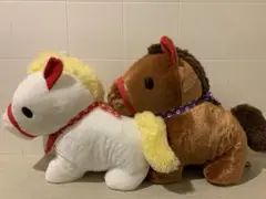 福招きの午　ウルトラBIGぬいぐるみ　全２種セット　はくばちゃん　ちゃいろちゃん