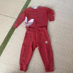 adidas レッド トレーナー・パンツセット