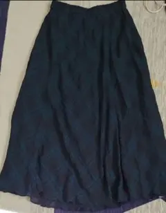 【未使用】Mサイズ　チェック柄ロングスカート 4枚はぎフレアスカート