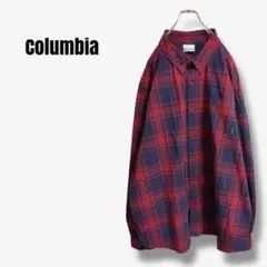 mt24726 コロンビア チェックシャツ　ボタンダウン　ビッグ　コットン