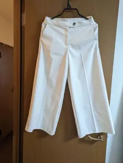 試着のみ　H&M ホワイトワイドパンツ