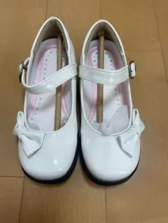 ホワイトリボン付きフォーマルシューズ　19cm