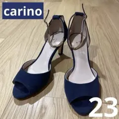 carino ネイビー オープントゥ ハイヒール 23cm