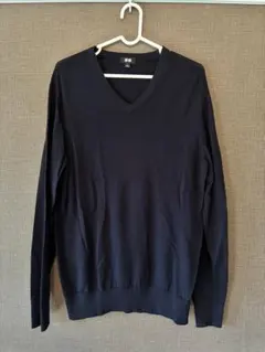 UNIQLO ダークブルー Vネックセーター L