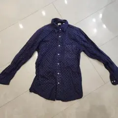 UNIQLO ネイビー 長袖シャツ Mサイズ