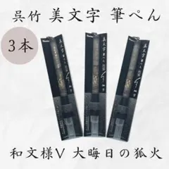 呉竹　美文字筆ぺん　和文様V 細字　宛名書き　細筆　筆ペン　年賀状　手紙e