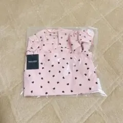 ハート柄ピンク長袖シャツ 120cm