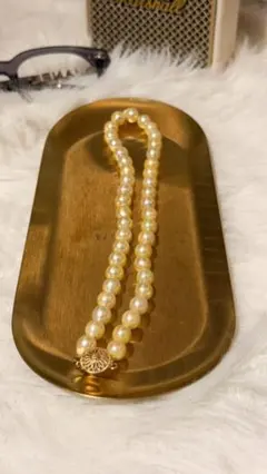 のいばら樣 極美品日本製 豪華大珠アコヤ羽皇色 ネックレス 7.7-8.5mm