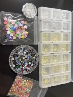 ネイルパーツセット 多彩なデザイン　ケース付き