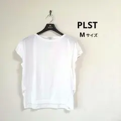 新品 PLST ボートネック リラックスTシャツ ホワイト Mのサムネイル