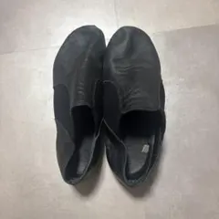 レザー製フラットシューズ 黒