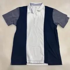 THE SHOP TK ネイビー ホワイト 半袖 ポロシャツ